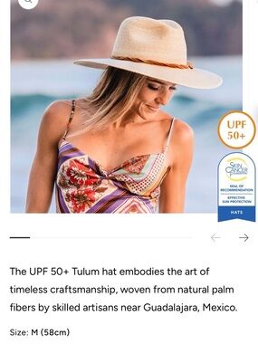 Wallaroo Natural Straw Sun Hat with Tie